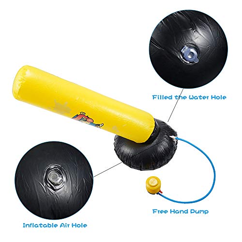 image for ClawsCover 4 Foot Punching Bag for Kids Inflatable Heavy Duty Sports F