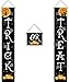JOZON 3 Pieces Halloween Outdoor Decoration Trick or Treat Banner for Front Door Halloween Porch Sign Hanging Sign for Home Porch Halloween Decorations
