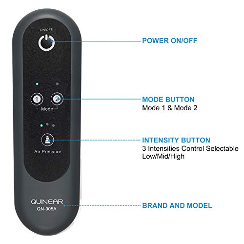 QUINEAR Leg Massager for Circulation Foot Calf Wraps Massage for Muscle Relaxation with Handheld Controller 2 Modes 3 Intensities - Thumbnail 4