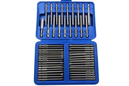 US PRO 50pc Hex Dr. S2 Extra Long Security Bit Set Torx Allen Hex Spline BER1374