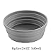 Ecoart Silicone Expandable Collapsible Bowl for Travel Camping Hiking (Gray(L))