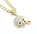 L & L Nation Chain Pendant 14K Gold Plated Football Chain Helmet Pendant Necklace Iced Out Pendant with 24