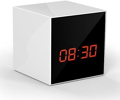 PANORAXY W100V.3 WiFi Hidden Spy Camera, Invisible Lens,8mtrs Night Vision, Remote 720P Live Video, Free App on IOS&amp;Android Phone/Pad,Loop Record,12/24 Hours,Clock Alarm,Nanny,Free 16G card,White