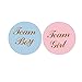 80 PCS Gold Gender Reveal Stickers Team boy and Team Girl Baby Shower Sticker Labels Round Circle Labels Stickers