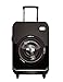 Washable Travel Luggage Cover Myosotis510 Funny Cartoon Suitcase Protector Fits 18-32 Inch Luggage (L(27