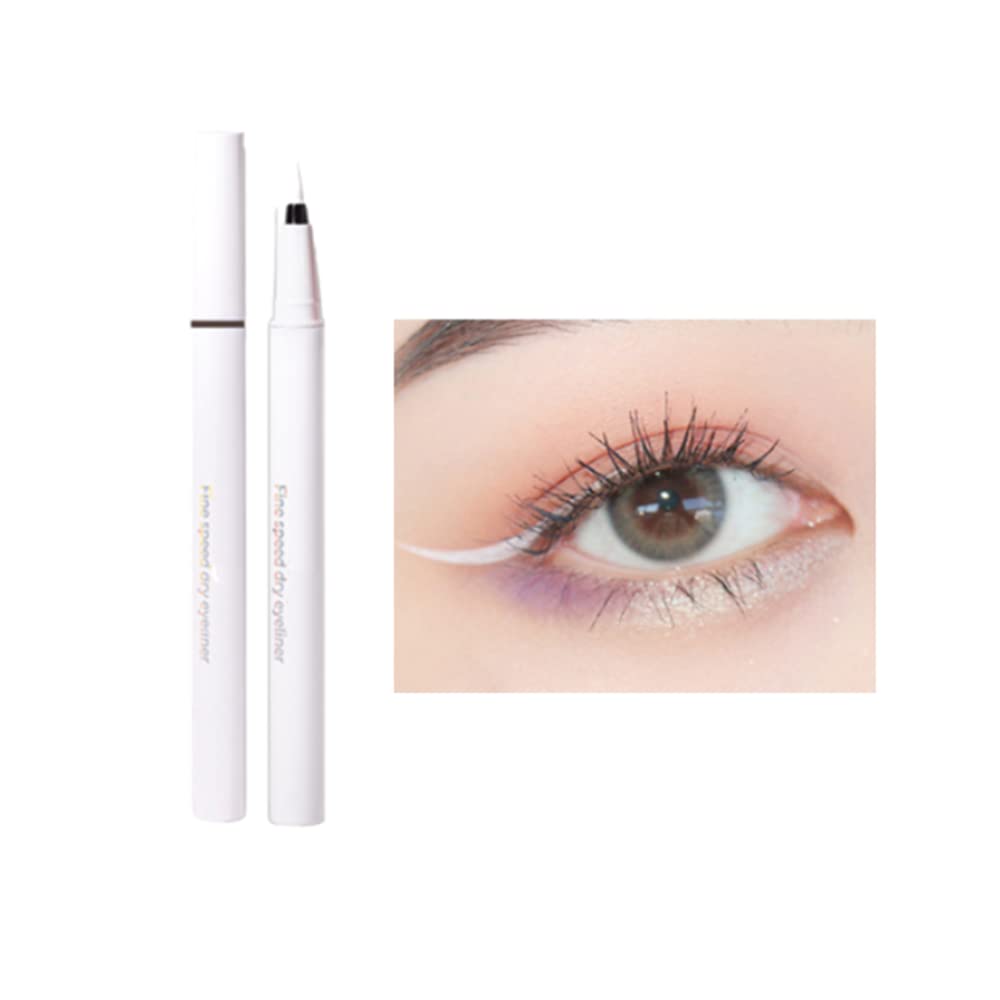 ICATUENY Colored Eyeliner Durable Waterproof Liquid Eyeliner, Long Lasting Highly-Pigmented Colourful Eyeliner for Eye Makeup For Women(white), Pack of 1