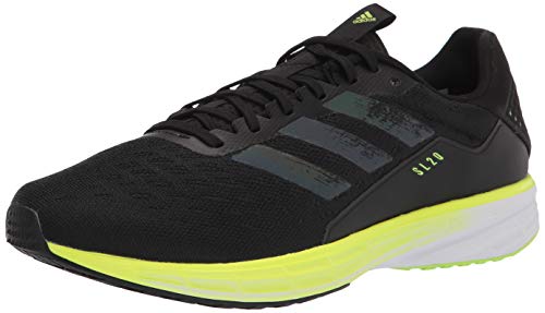 adidas Men's SL20 Running Shoe, Black/Black/Signal Green, 9.5