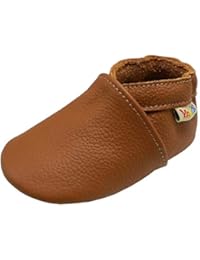 Yalion Baby Boys Girls Shoes Crawling Slipper Toddler Infant Soft Leather First Walking Moccasins (APPR.6-12 Mos/5.1