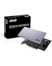 ASUS Hyper M.2 X16 PCIe 3.0 X4 Expansion Card V2 Supports 4 NVMe M.2(2242/2260/2280/22110)Up to 128 Gbps for Intel VROC & AMD