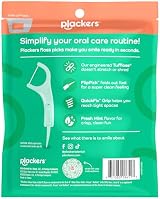 Plackers Micro Mint Flossers 150 Count Fold-Out Toothpick Easy Storage Sure-Zip view 2