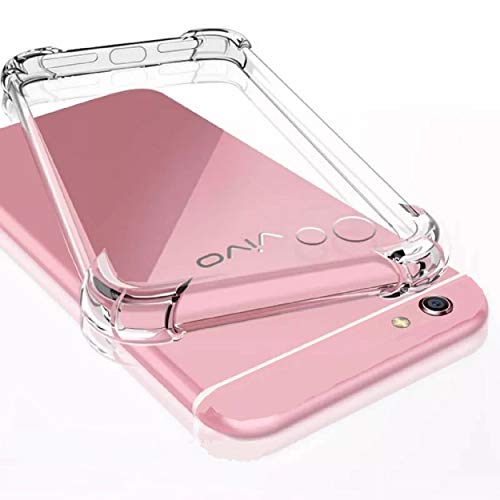Ankirant BumperCorner Soft Silicon Shockproof Flexible Rubber Back Case Cover for Vivo Y53 (Transparent)