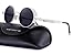 MERRY'S Gothic Steampunk Sunglasses for Women Men Round Lens Metal Frame S567(Silver&Black, 46)