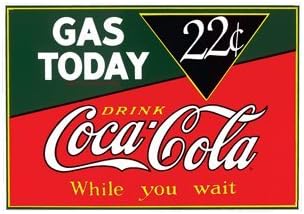 Coca-Cola Gas Today Porcelain Fridge Magnet