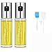 Oil Sprayer for Cooking, Oil and Vinegar Dispenser Set With Glass Bottle and Stainless Steel,Olive Oil Soy Sauce dispenser Pump Sprayer for Kitchen, Air Fryer (2 Pack)