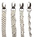 4 Pack Beige Macrame Pacifier Clips by Lubella Supply Company