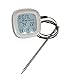 LUOYIMAN Meat Thermometer Kitchen Timer Digital Cooking Thermometer 100 Seconds Countdown Timer (White)