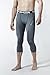 TSLA Men's Compression 3/4 Capri Pants Baselayer Cool Dry Sports Running Yoga Tights, Zero(p15) - Grey & Black, X-Large