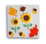 Fall Autumn Harvest Thanksgiving Leaf, Sunflower, Acorn Gel Window Clings - 19 Piece