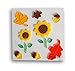 Fall Autumn Harvest Thanksgiving Leaf, Sunflower, Acorn Gel Window Clings - 19 Piece