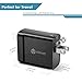 iClever BoostCube+ 24W 4.8A Dual Wall Charger with SmartID Technology, Foldable Plug, Portable Travel Adapter for iPhone X/8/7/6s, iPad Air/Mini, Black