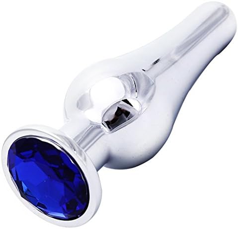 Zenyza 1Pcs Round Shaped Jewelry Birth Stone Design Stainless Steel Plug Anales(Blue Medium)