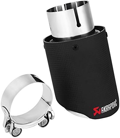 BOENTA Exhaust Tip Car Parts Pipe Multi-Directional Scorpio Carbon Fiber Tail Throat Bend General Purpose Exhaust Pipe Tail Throat Tail Cap Tail Black Highly Polished 1