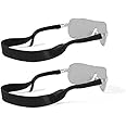 Croakies Original Standard Fit Neoprene Elastic Eyeglass and Sunglass Retainer / Strap, Black (2 Pack)