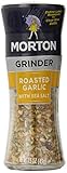 MORTON Roasted Garlic Sea Salt Grinder, Spice Dispenser, Roasted Garlic Grinder, Ideal for Cooking and Seasoning, Contemporary Design, Essential for Spice Racks, Disposable, 1.5 Ounce (Pack of 6)