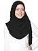 SAFIYA - Hijab for muslim women I Long headscarf islamic scarf turban pashmina shawl cap underscarf pins I Chiffon I Black - 75x180cm