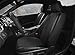 OxGord PU Leather Solid Black Car Seat Cover 10 Piece Set - Airbag - Front High Back Bucket - Universal Fit for Car, Truck, SUV, or Van