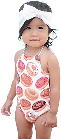 Putars Baby Clothing Toddler Baby Girls' Polyester Swimwear Straps Swimsuit Bathing Beach Romper Clothes 6 Months-3 Years