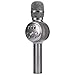 BONAOK Wireless Bluetooth Karaoke Microphone with Dynamic LED Light, Portable Handheld Magic Sound Karaoke Mic Home Party Birthday for iPhone/Android/iPad/PC/Sony (Gray)
