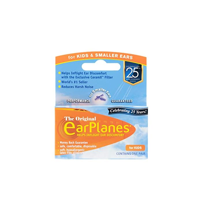 Original Children's EarPlanes by Cirrus Healthcare Ear Plugs Airplane Travel Ear Protection 3 Pair Bonus Value Pack