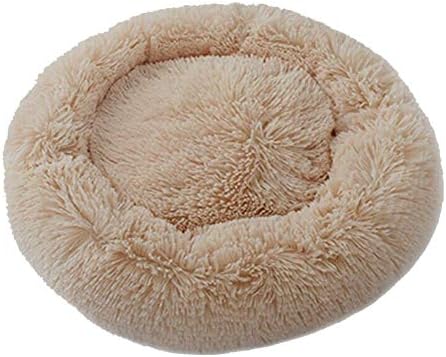 yangGradel Pet Bed, Pet Dog Cat Calming Bed Round Nest Warm Soft Plush Comfortable for Sleeping Winter