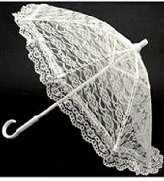 White Lace Parasol/ Umbrella , 15"