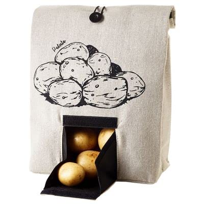 lakeland Potato Bag with Button Tie Closure – Cupboard & Pantry Storage Keeps Potatoes Neatly Stored