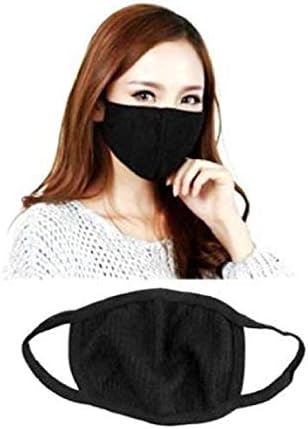Vaoza Face mask for dust pollution for men women kids bike bikers air anti pollution dustproof mask washable reusable, Black Pack of 1