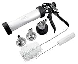 SIGVAL Jerky Gun, 1 Pound Capacity Jerky Maker, Aluminum Barrel, Easy to Clean Handle and Stainless Steel Nozzles