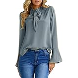 DaySeventh Women Flare Sleeve V Neck Bandage Blouse Casual Tops Elegant Comfort Shirt
