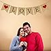 LOVE Burlap Banner | Valentines Day Decorations | Valentines Garland | Valentine Photo Props | Engagement Banner Decorations | Wedding Banner Decorations | Anniversary Banner Decorations