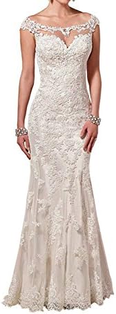VEPYCLY Women's Elegant Wedding Dress Sexy Backless Sweetheart Lace Wedding Dresses for Brides 2017 Ivory 26 Plus
