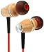 Symphonized XTC 2.0 Earbuds with Mic, Premium Genuine Wood Stereo Earphones, Hand-Made in-Ear Noise-isolating Headphones with Tangle-Free Innovative Shield Technology Cable (Sunset Orange)