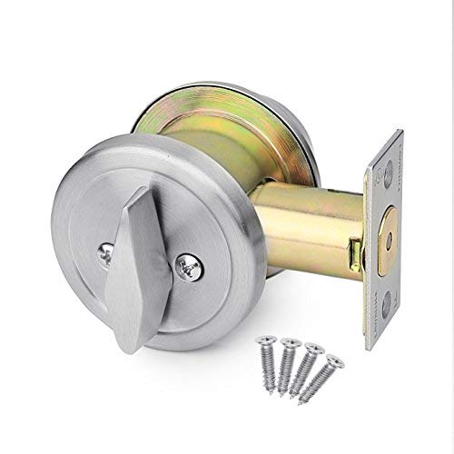 Heavy-Duty Commercial Single Cylinder Hardened Deadbolt Lock, Fire Rated, Exceeds Grade 2 Specifications, Adjustable 2-3/8" and 2-3/4" Backset, Preferred By Locksmiths, by Lawrence Hardware