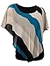 eVogues Women's Layered Poncho Top Stripe Print