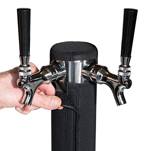 Keg-Tower-Insulator-Neoprene-Beer-Tower-Cover-End-Foam-and-Ensure-Ice-Cold-Pours-Double-Tap-30-Diameter-x-14