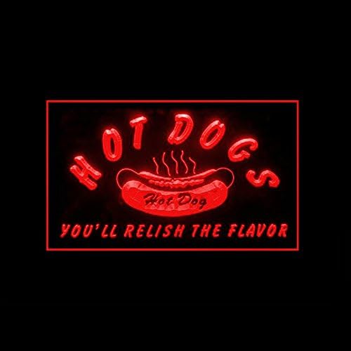 110262 Hot Dogs Mustard Ketchup Traditional Display LED Light Sign