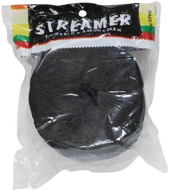 1.75" x 81' Crepe Streamer Color: Black
