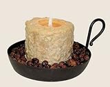 Country Decor Gravy Pan Candle Dish in Rustic Brown,9.5
