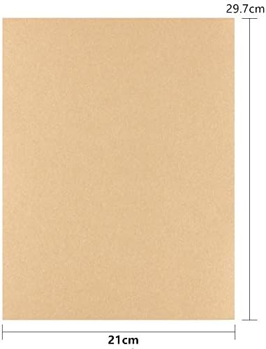 100 Sheets A4 Kraft Papers 160GSM Brown Kraft Cards Eco-Friendly Kraft Papers for Inkjet Printer and Laser Printer or Craft Made(21 x 29.7cm) - Image 3
