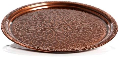 Copper Plated Large Ottoman Serving Tray 35 cm